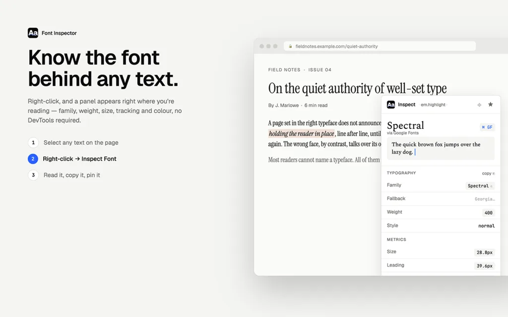 Font Finder for Web — screenshot 2 of 3